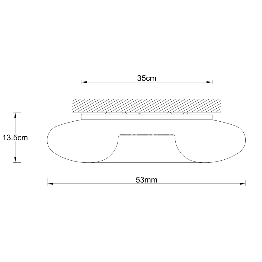 Ondaluce - Plafoniera DODI 4xE27/15W/230V Ø 53 cm bianca