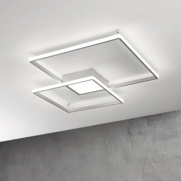 Ondaluce - Plafoniera LED dimmerabile DOWEL LED/46W/230V argento