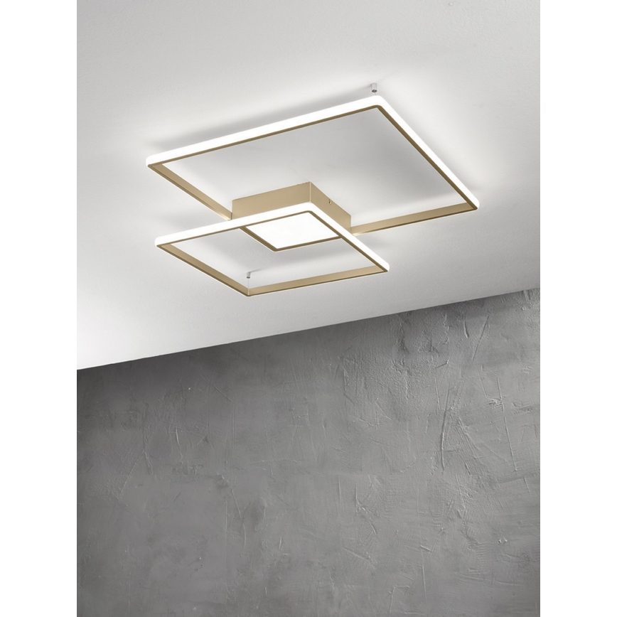 Ondaluce - Plafoniera LED dimmerabile DOWEL LED/46W/230V dorata