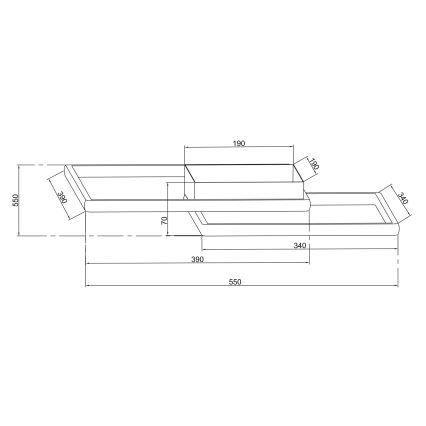 Ondaluce - Plafoniera LED dimmerabile DOWEL LED/46W/230V dorata