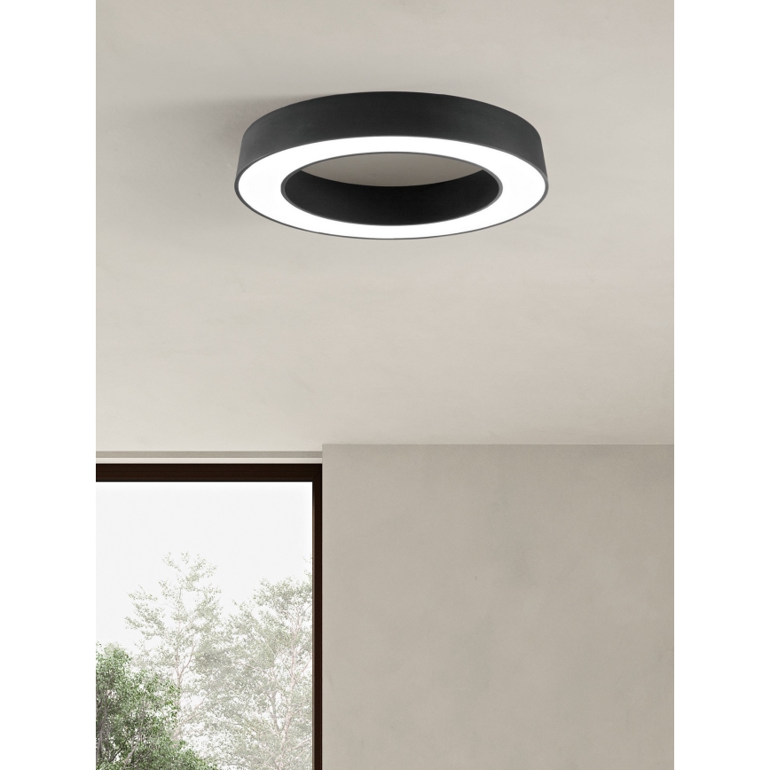 Ondaluce - Plafoniera dimmerabile a LED GLOBUS LED/80W/230V 3000/4000K Ø 100 cm nera