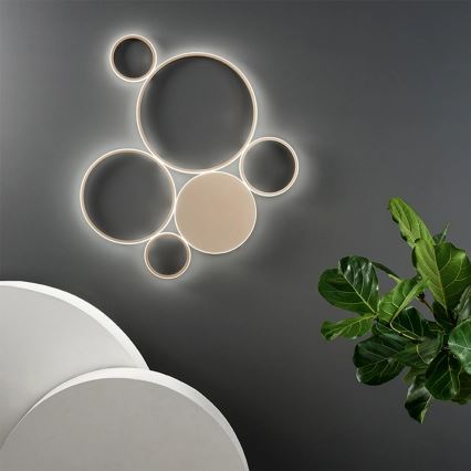 Ondaluce - Plafoniera LED dimmerabile POIS LED/68W/230V dorata