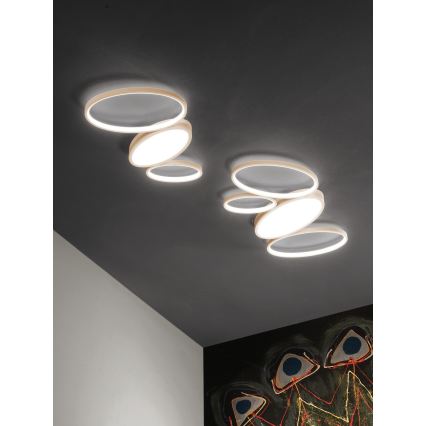 Ondaluce - Plafoniera LED dimmerabile RICE LED/25W/230V 38x63 cm dorata