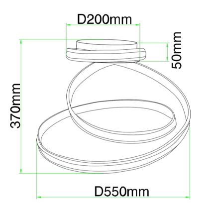 Ondaluce - Plafoniera LED dimmerabile VUELTA LED/37W/230V Ø 55 cm bianca