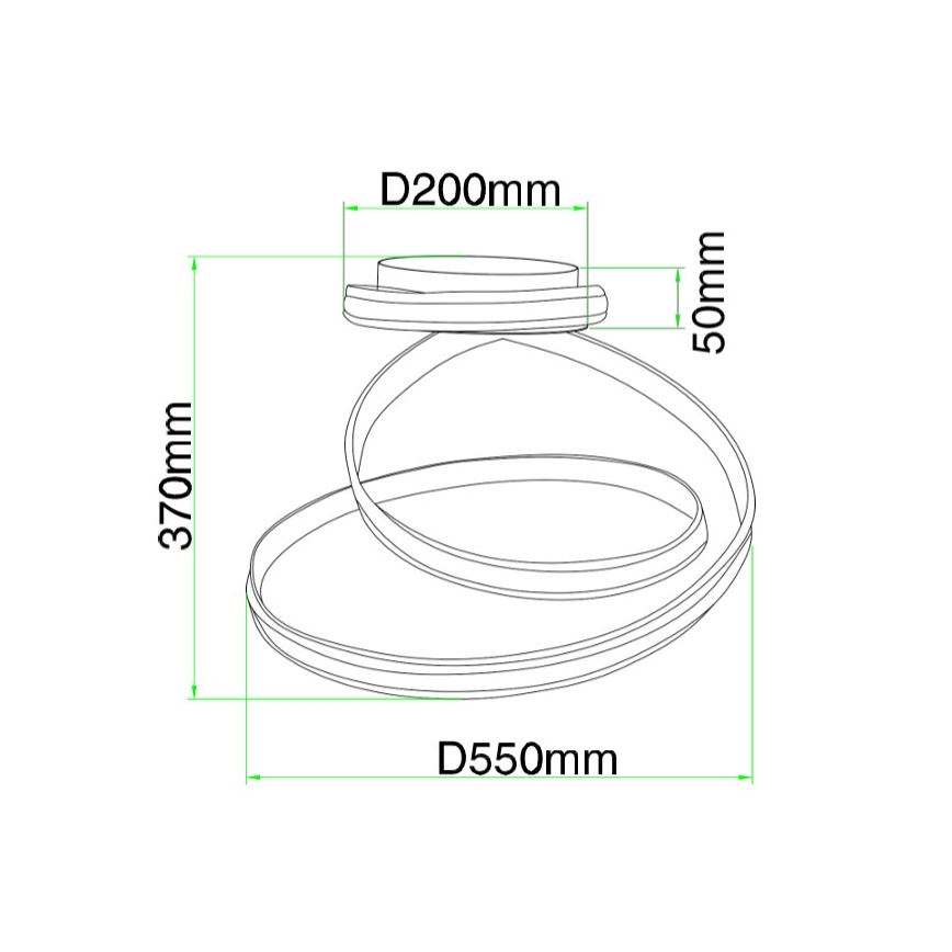 Ondaluce - Plafoniera LED dimmerabile VUELTA LED/37W/230V Ø 55 cm bianca