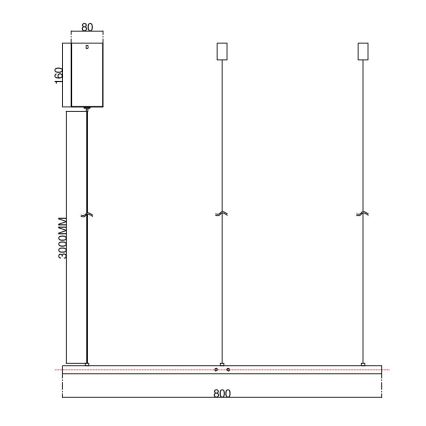 Ondaluce - lampadario a sospensione LED dimmerabile su cavo SOEL, 38W, 230V, 3000/4000K, Ø 80 cm, bianco