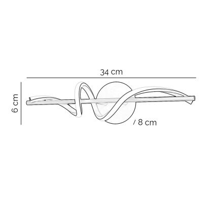 ONLI - Applique a LED TWIST LED/25W/230V 4000K nero