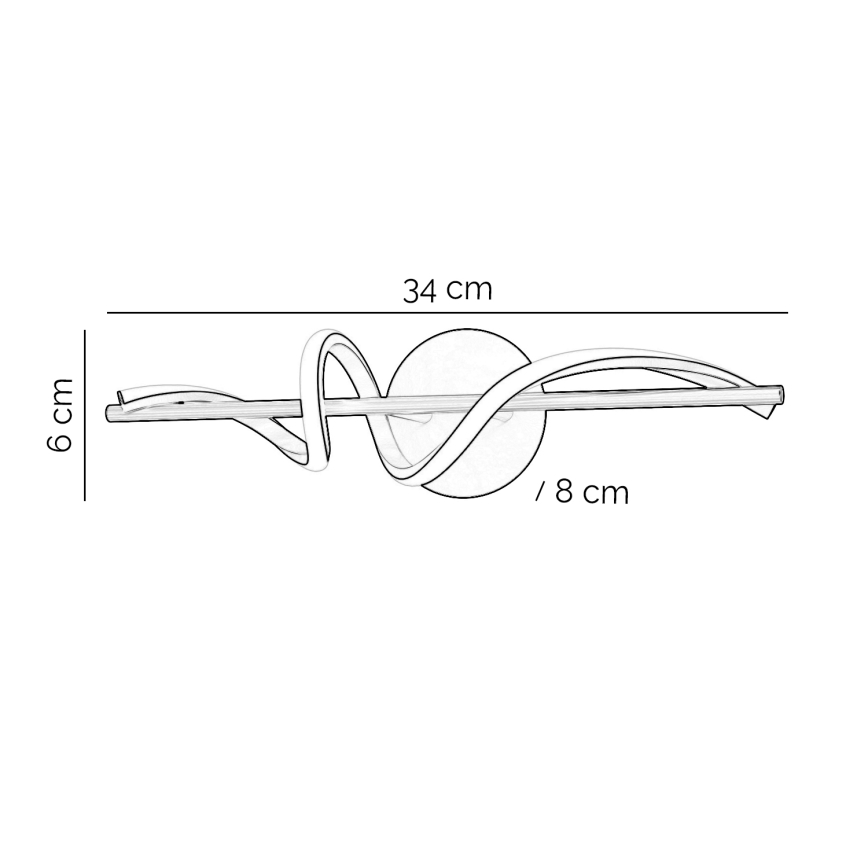 ONLI - Applique a LED TWIST LED/25W/230V 4000K nero