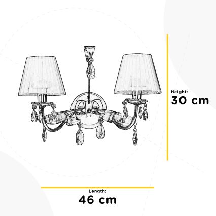 ONLI - Applique JACQUELINE 2xE14/6W/230V