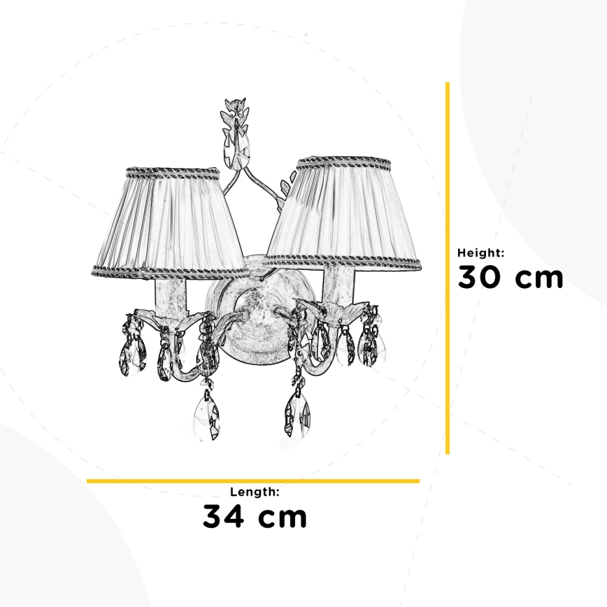 ONLI - Applique KAREN 2xE14/6W/230V bianco