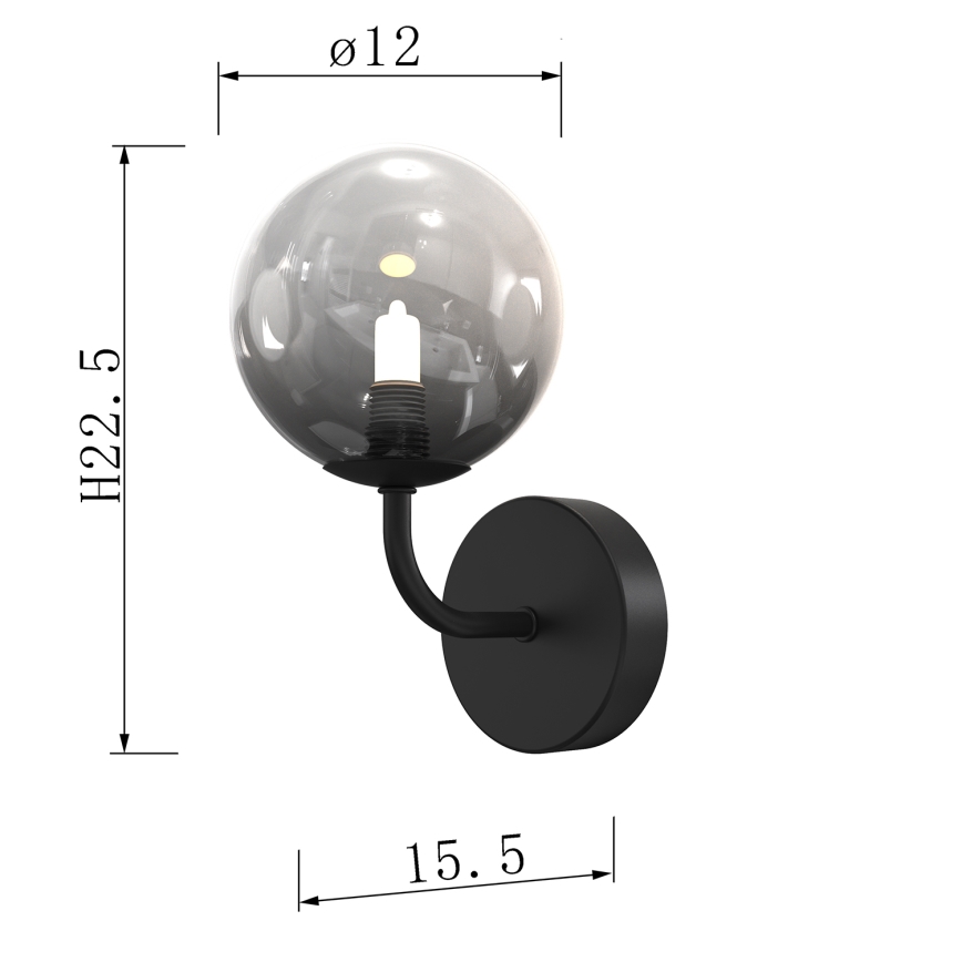 ONLI - Applique PALOMA 1xG9/10W/230V nero/fumé