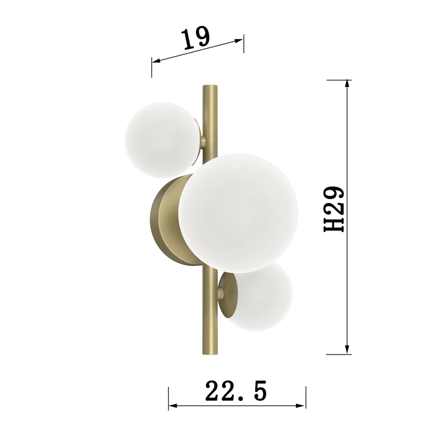 ONLI - Applique PALOMA 3xG9/10W/230V oro