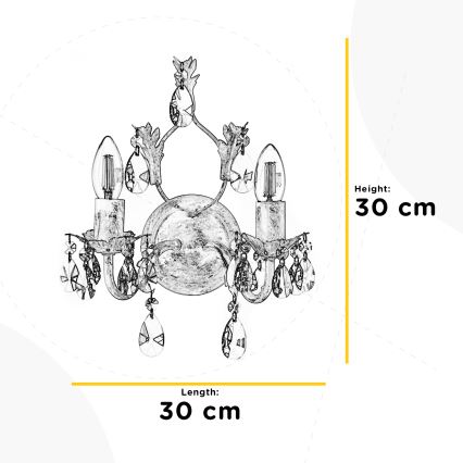 ONLI - Applique TERESA 2xE14/6W/230V bronzo