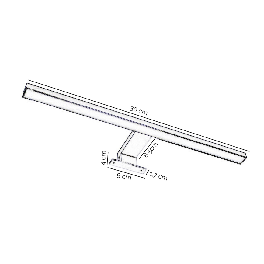 ONLI - Illuminazione a LED per specchi da bagno NEMO LED/4,5W/230V 4000K 30 cm IP44 cromo lucido