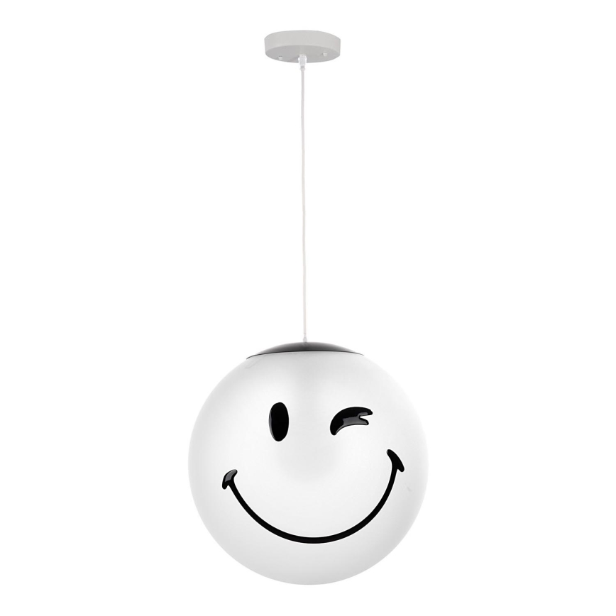 ONLI - Lampada a sospensione per bambini SMILEY su cavo 1xE27/15W/230V bianco