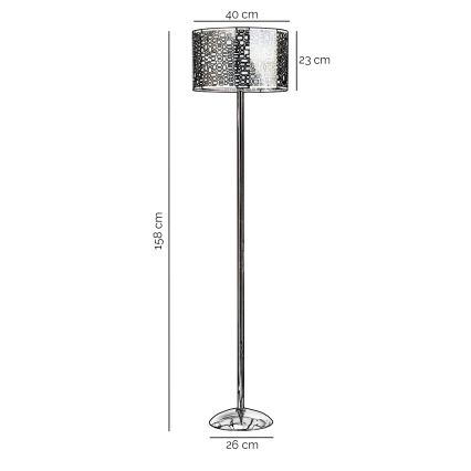 ONLI - Lampada con piedistallo BRUCE 1xE27/15W/230V cromo opaco