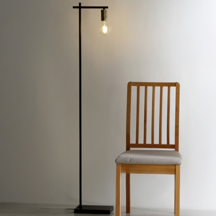 ONLI - Lampada con piedistallo CROSS 1xE27/22W/230V nero/ottone