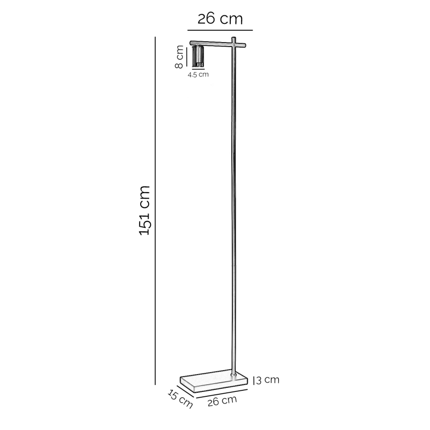 ONLI - Lampada con piedistallo CROSS 1xE27/22W/230V nero/ottone