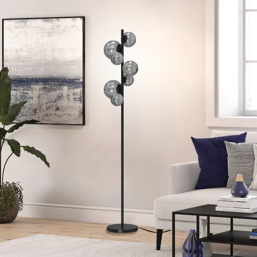 ONLI - Lampada con piedistallo PALOMA 7xG9/10W/230V nero/fumé