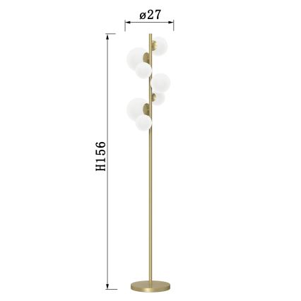 ONLI - Lampada con piedistallo PALOMA 7xG9/10W/230V oro
