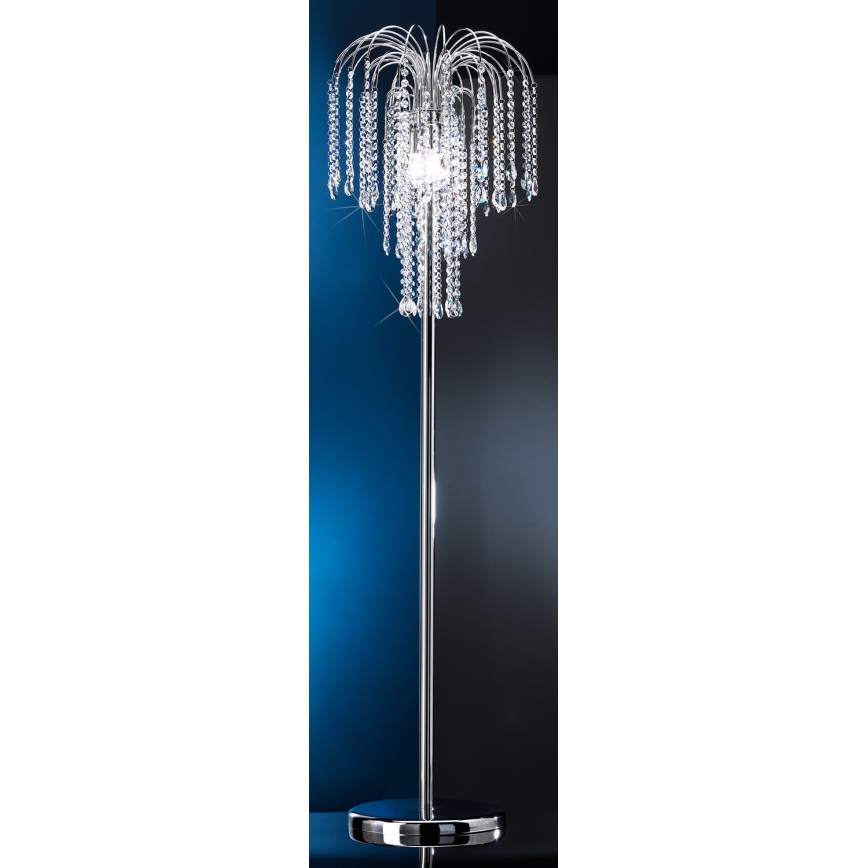 ONLI - Lampada con piedistallo PIOGGIA 3xE14/6W/230V cromo lucido