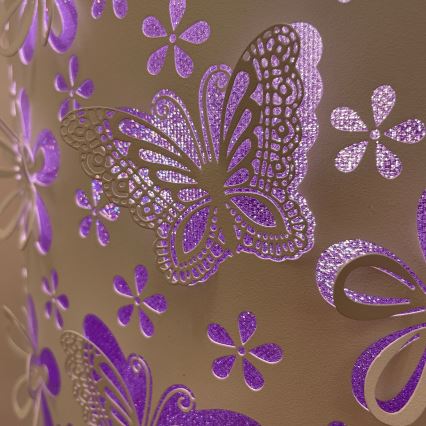 ONLI - Lampada con piedistallo TITILLA 1xE27/22W/230V viola/bianco