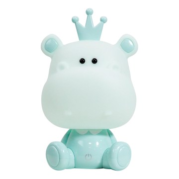 ONLI - Lampada da notte dimmerabile per bambini PUPPIES LED/3W/230V 25 cm ippopotamo/verde