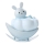 ONLI - Lampada da notte ricaricabile a LED per bambini NUVOLINA LED/2,5W/5V 300 mAh coniglietto/blu
