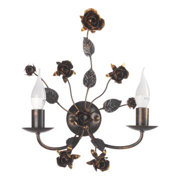 ONLI - Lampada da parete CAROLINA 2xE14/6W/230V bronzo