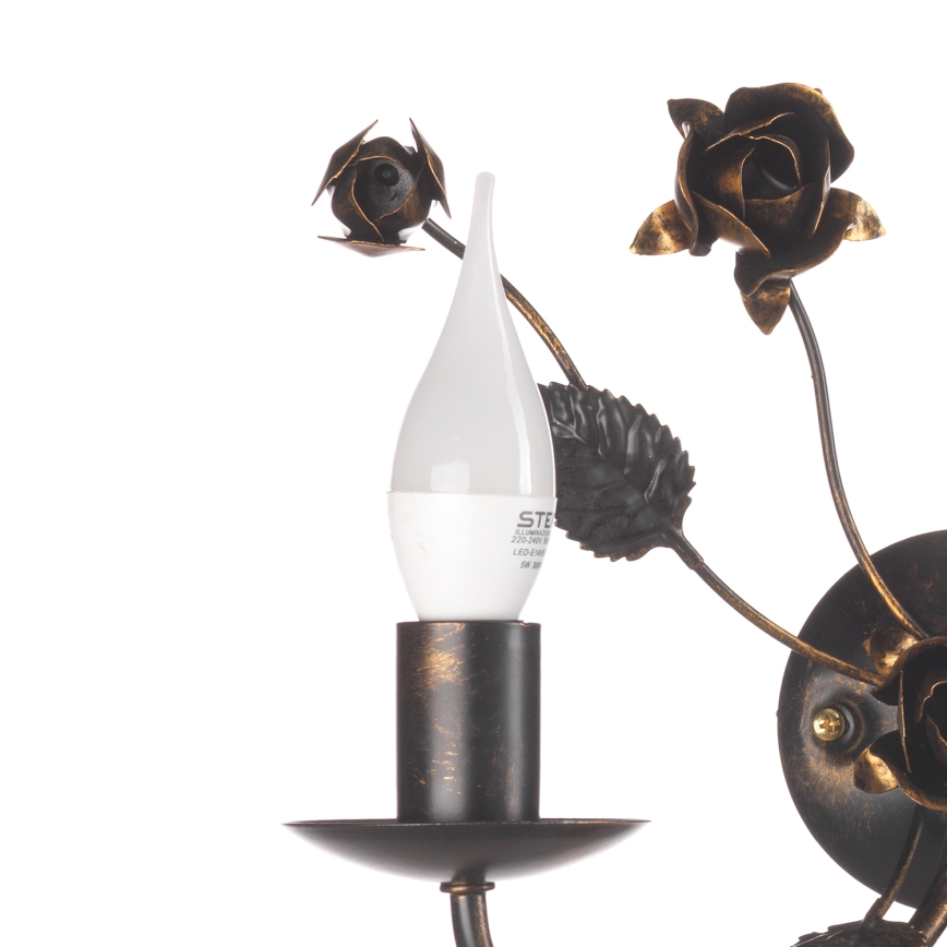 ONLI - Lampada da parete CAROLINA 2xE14/6W/230V bronzo