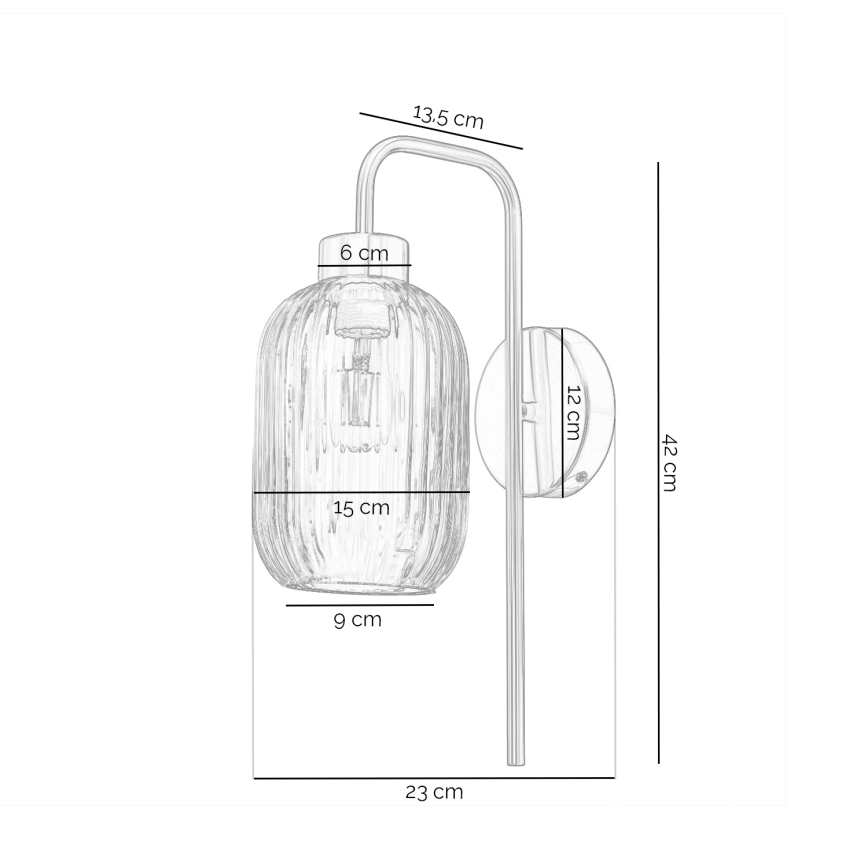 ONLI - Lampada da parete DOROTY 1xE27/15W/230V in ottone