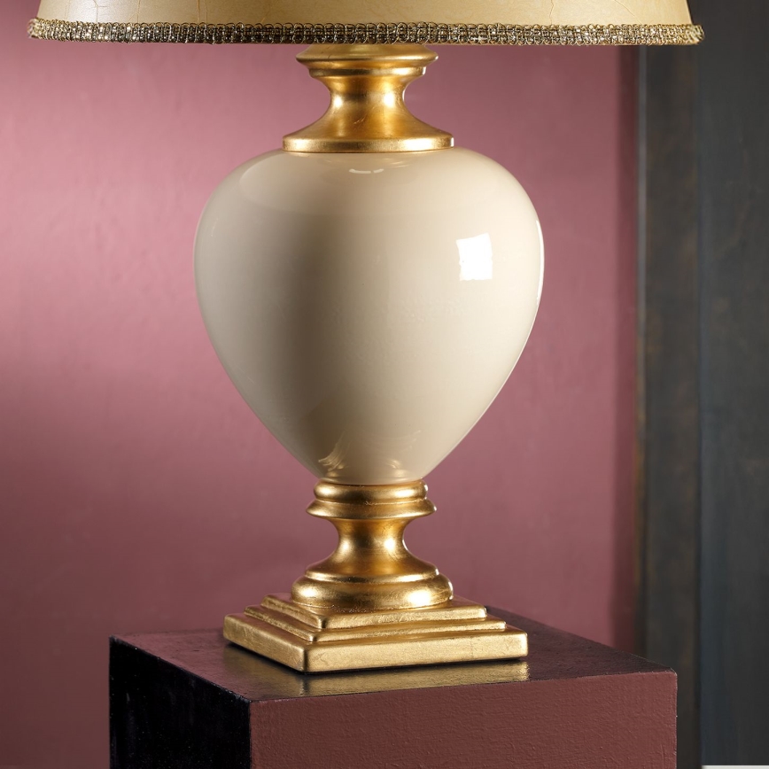 ONLI - Lampada da tavolo AMADEUS 1xE27/15W/230V 72 cm beige/oro
