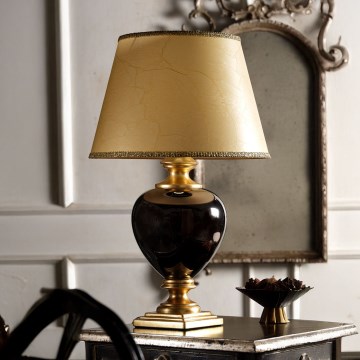 ONLI - Lampada da tavolo AMADEUS 1xE27/15W/230V 72 cm nero/oro