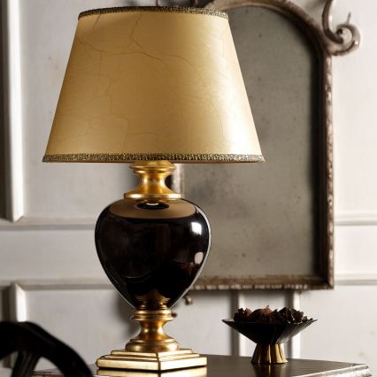 ONLI - Lampada da tavolo AMADEUS 1xE27/15W/230V 72 cm nero/oro