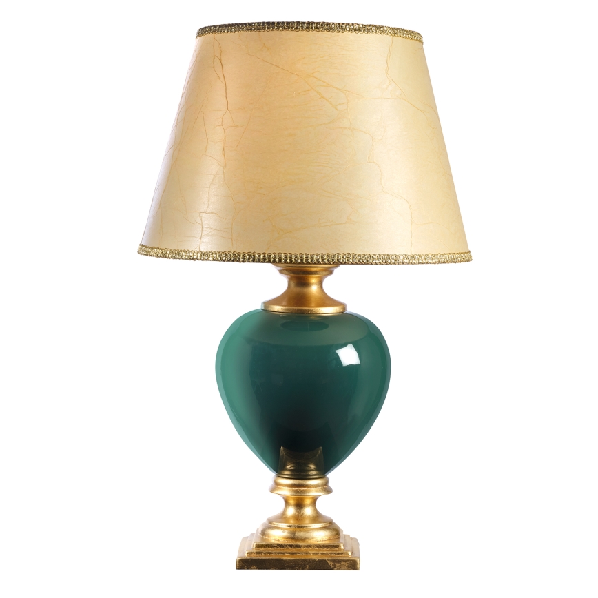 ONLI - Lampada da tavolo AMADEUS 1xE27/15W/230V 72 cm verde/oro