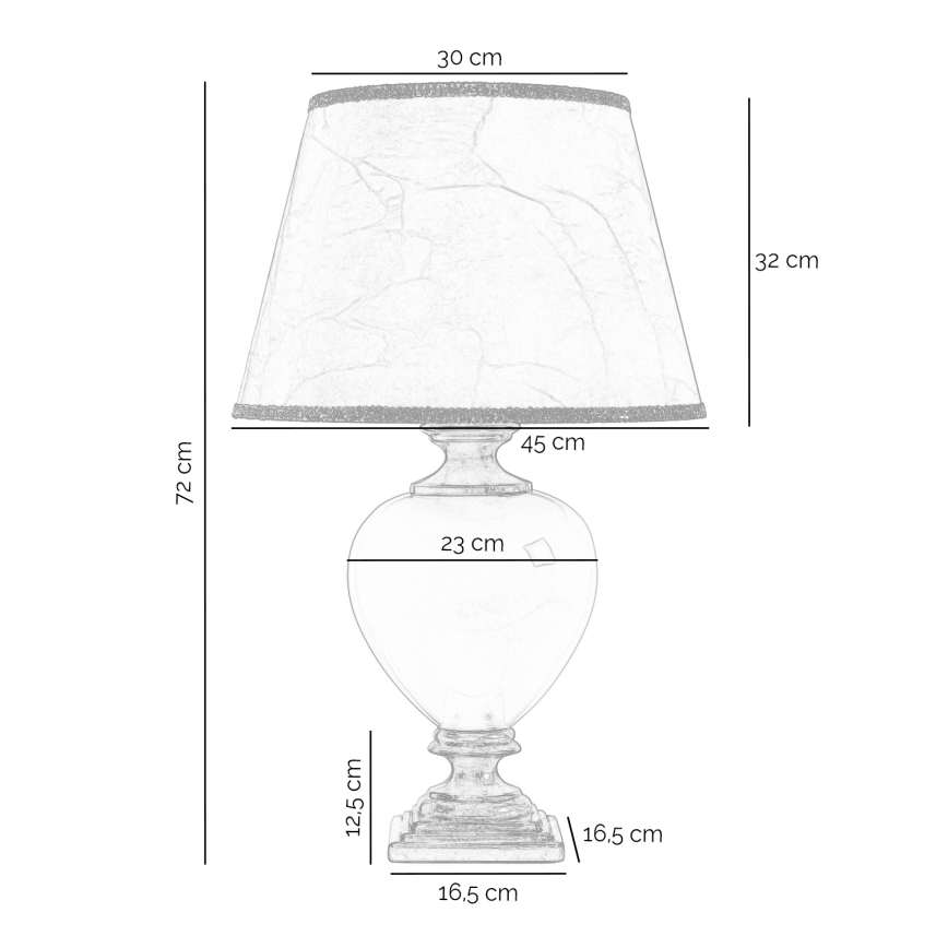 ONLI - Lampada da tavolo AMADEUS 1xE27/15W/230V 72 cm verde/oro