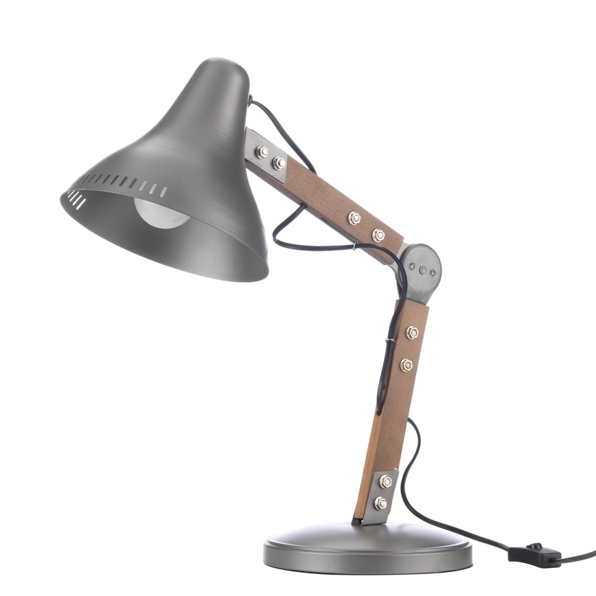 ONLI - Lampada da tavolo ARCHITETTO 1xE27/22W/230V 62 cm grigio/marrone