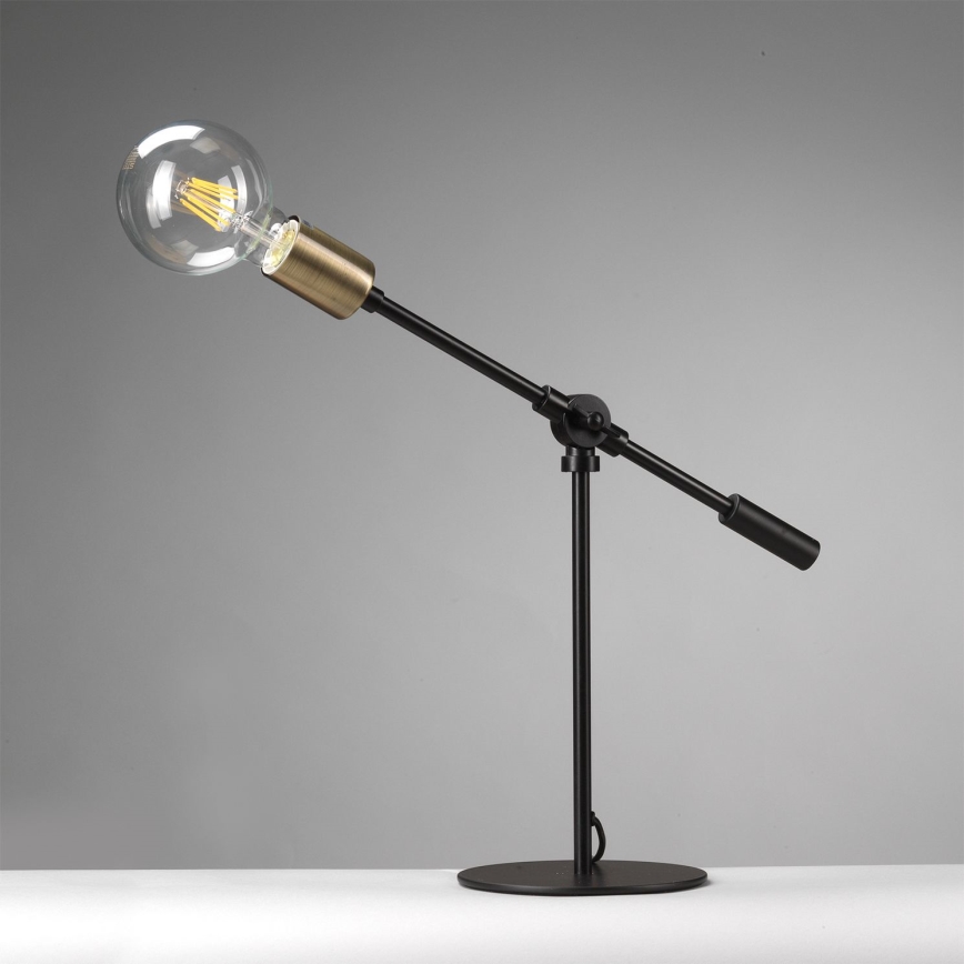 ONLI - Lampada da tavolo ASTE 1xE27/15W/230V 45 cm nero/oro