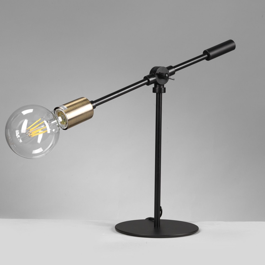 ONLI - Lampada da tavolo ASTE 1xE27/15W/230V 45 cm nero/oro