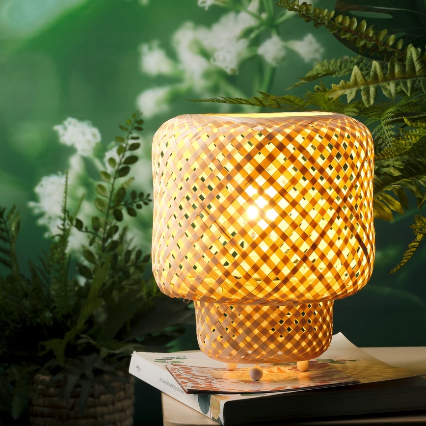 ONLI - Lampada da tavolo BAMBOO 1xE27/22W/230V bambù