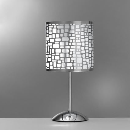 ONLI - Lampada da tavolo BRUCE 1xE27/15W/230V 40 cm cromo opaco
