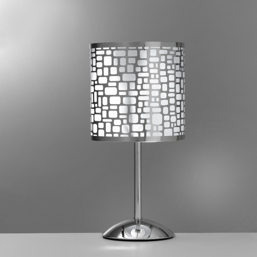 ONLI - Lampada da tavolo BRUCE 1xE27/15W/230V 40 cm cromo opaco