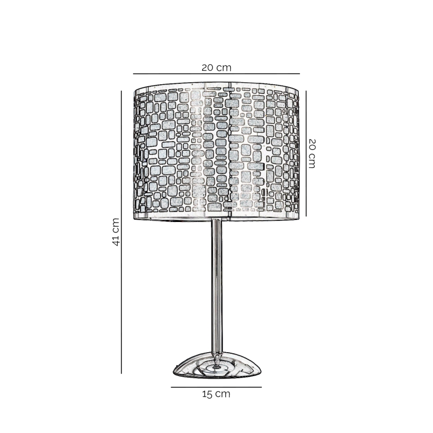 ONLI - Lampada da tavolo BRUCE 1xE27/15W/230V 40 cm cromo opaco