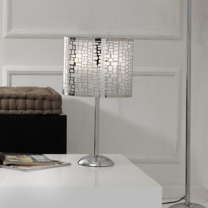 ONLI - Lampada da tavolo BRUCE 1xE27/15W/230V 52 cm cromo opaco
