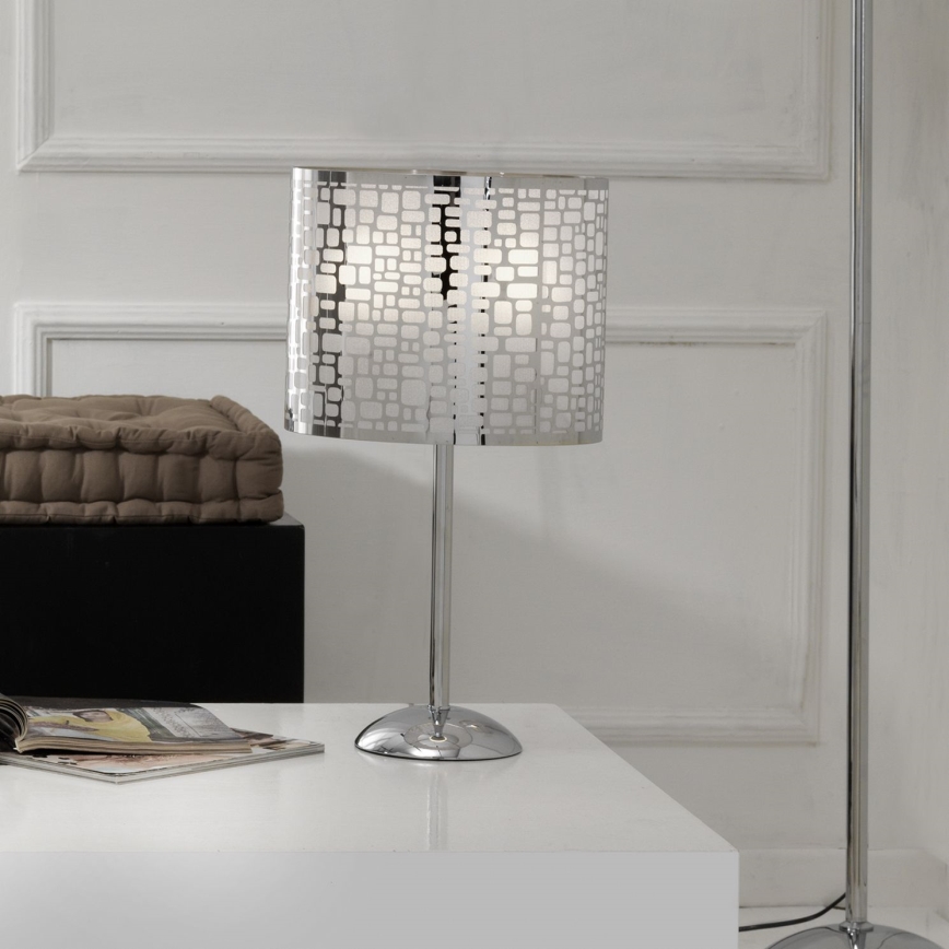 ONLI - Lampada da tavolo BRUCE 1xE27/15W/230V 52 cm cromo opaco