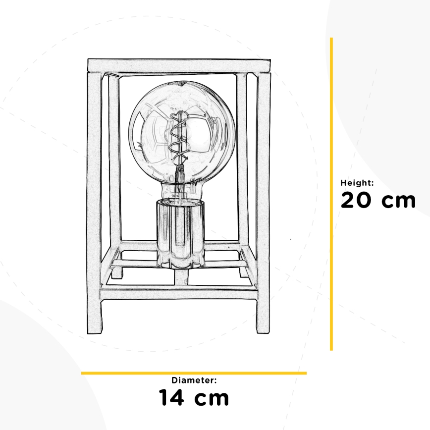 ONLI - Lampada da tavolo FLOKI 1xE27/15W/230V 20 cm nero/rame