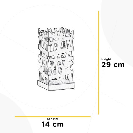 ONLI - Lampada da tavolo FORESTA 1xE27/15W/230V 29 cm nero