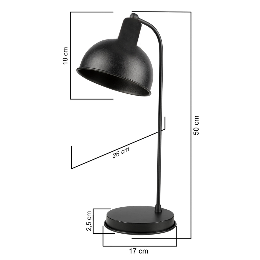 ONLI - Lampada da tavolo ISTANBUL 1xE27/22W/230V nero