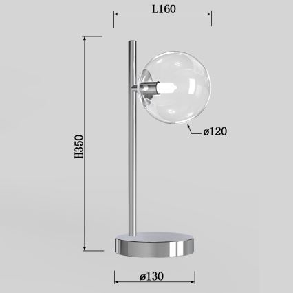 ONLI - Lampada da tavolo KIMBERLY 1xG9/6W/230V 35 cm cromo lucido