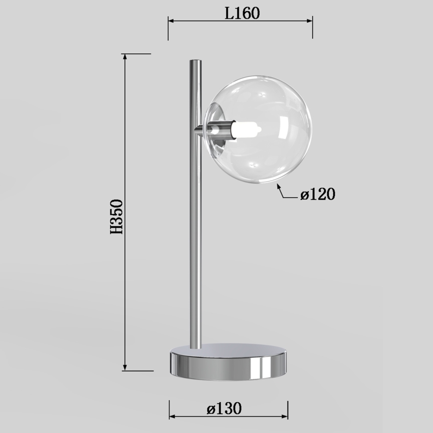 ONLI - Lampada da tavolo KIMBERLY 1xG9/6W/230V 35 cm cromo lucido